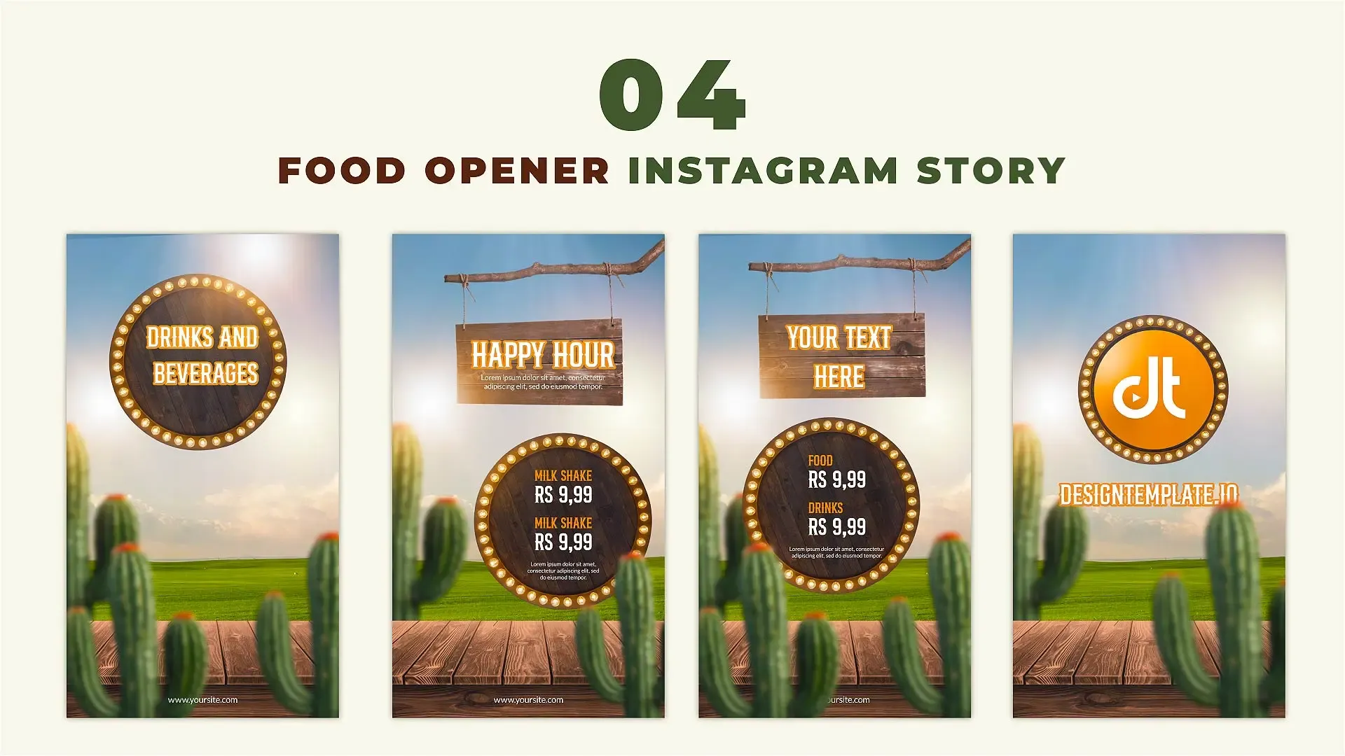 Food and Drinks Menu Instagram Story